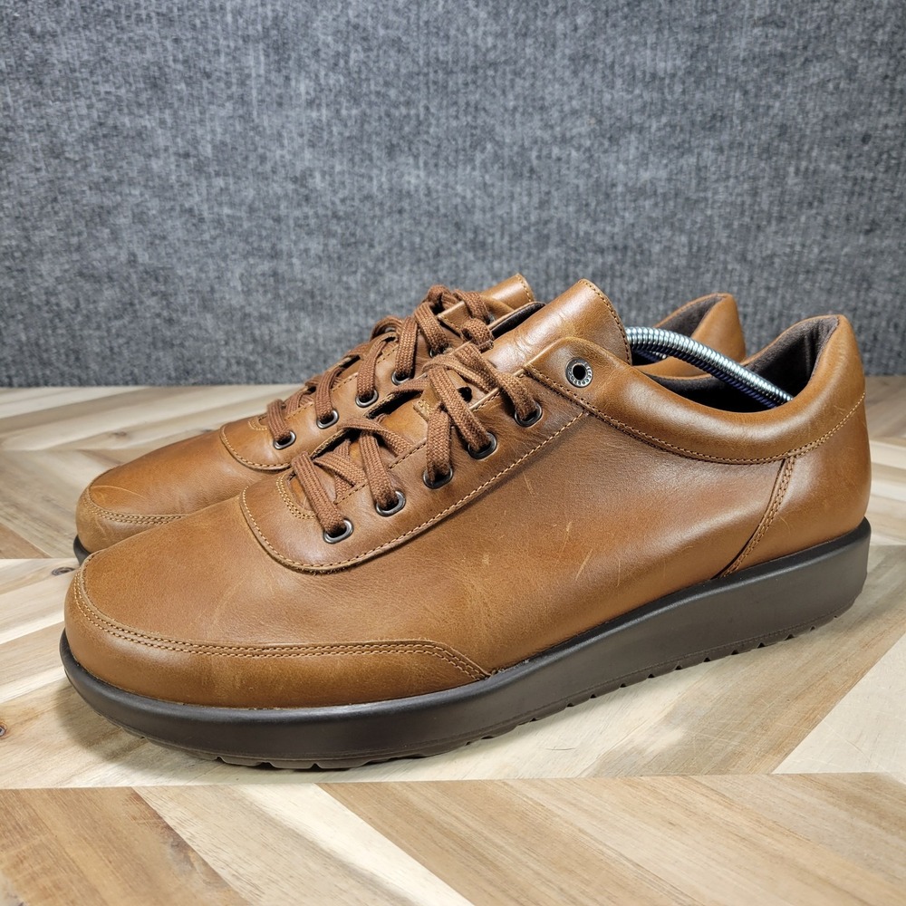 Birkenstock Honnef 365 Cognac Brown Leather Menβ Sneaker Shoes Size 12 EU 46 - Picture 2 of 13